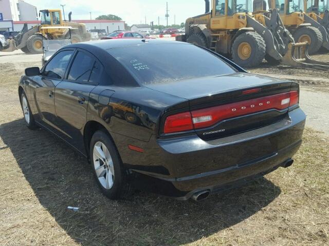 2C3CDXBG2DH580040 - 2013 DODGE CHARGER SE BLACK photo 3