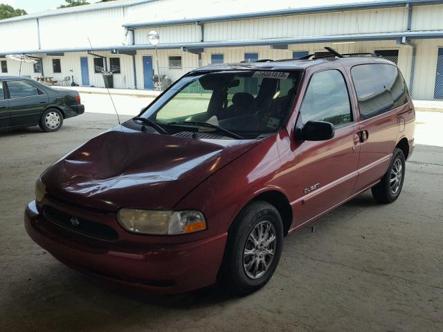 4N2XN11T4XD813419 - 1999 NISSAN QUEST SE RED photo 2