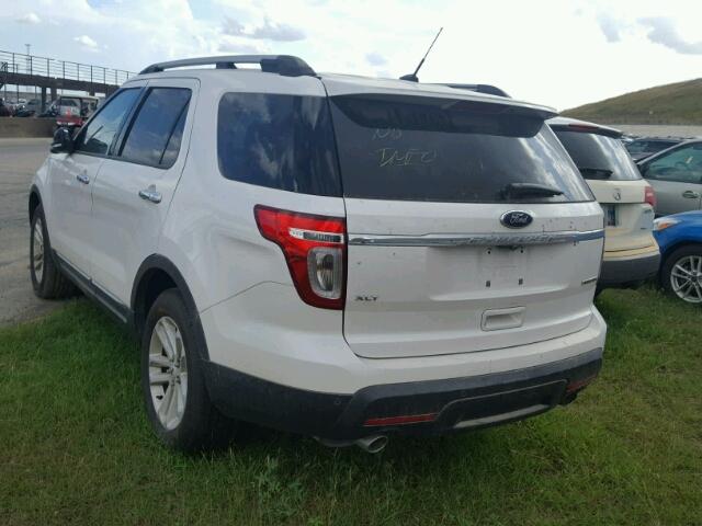 1FM5K7D88DGC34064 - 2013 FORD EXPLORER WHITE photo 3