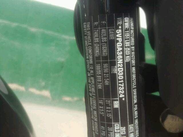 5VPGA36N2D3017324 - 2013 VICTORY MOTORCYCLES VEGAS 8-BA BLACK photo 10