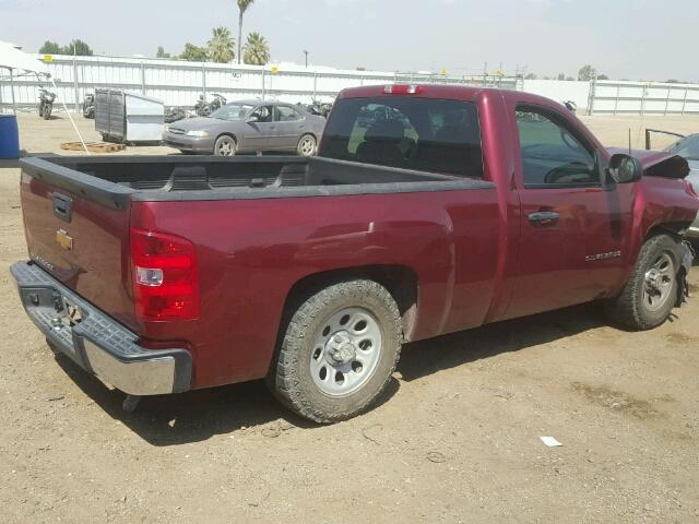 1GCNCPEX1DZ409508 - 2013 CHEVROLET SILVERADO BURGUNDY photo 4