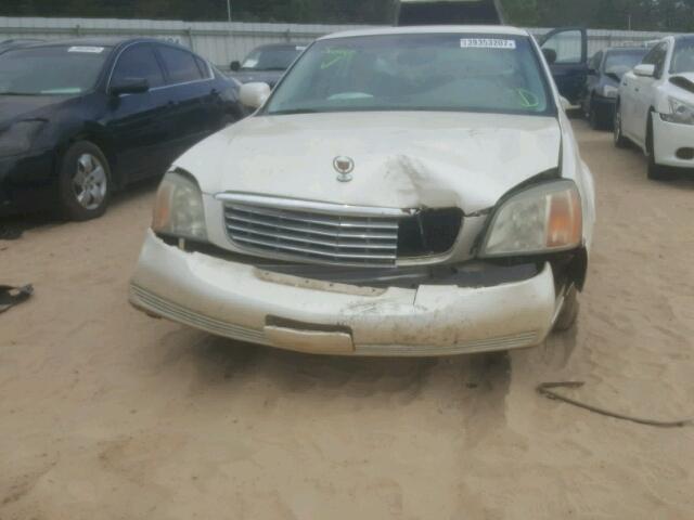 1G6KD54Y91U262610 - 2001 CADILLAC DEVILLE WHITE photo 9