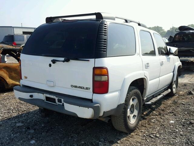 1GNEK13T72R330543 - 2002 CHEVROLET TAHOE K150 WHITE photo 4