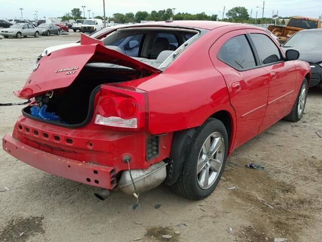 2B3KA33V99H617020 - 2009 DODGE CHARGER SX RED photo 4