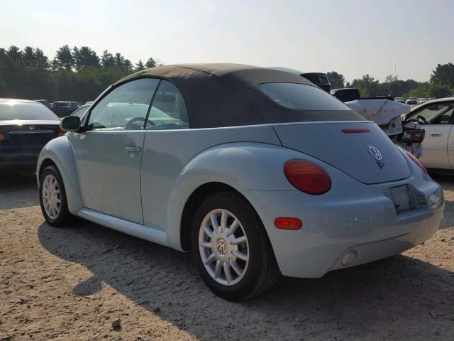 3VWCM31Y85M364093 - 2005 VOLKSWAGEN NEW BEETLE 蓝色 照片 3