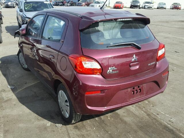 ML32A3HJXHH015609 - 2017 MITSUBISHI MIRAGE ES PURPLE photo 3