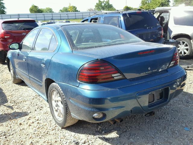 1G2NG52E73C223859 - 2003 PONTIAC GRAND AM S ლურჯი ფოტო 3