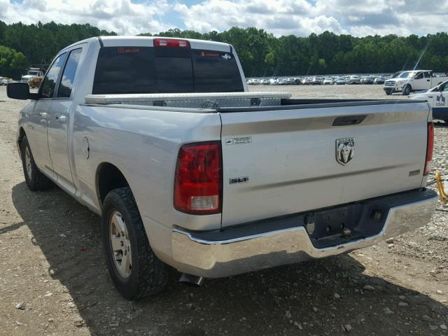 1D7RB1GP0AS105143 - 2010 DODGE RAM 1500 SILVER photo 3