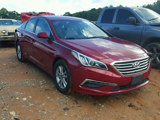 5NPE24AF6FH161197 - 2015 HYUNDAI SONATA SE RED photo 1