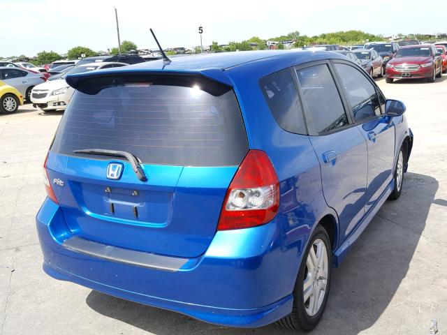 JHMGD38647S035229 - 2007 HONDA FIT S 蓝色 照片 4