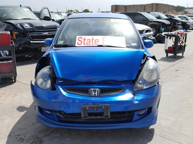 JHMGD38647S035229 - 2007 HONDA FIT S 蓝色 照片 9