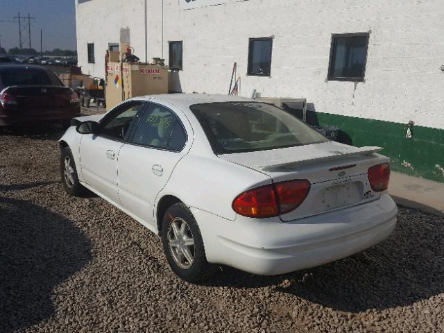 1G3NL52F12C291217 - 2002 OLDSMOBILE ALERO GL WHITE photo 3