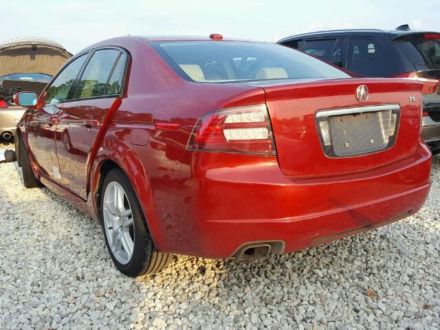 19UUA66227A022839 - 2007 ACURA TL RED photo 3