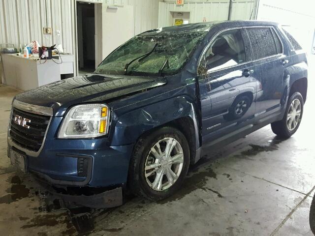 2GKALMEK9H6175450 - 2017 GMC TERRAIN BLUE photo 2