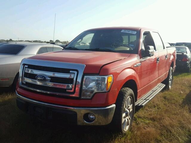 1FTEW1CM4DKF06644 - 2013 FORD F150 RED photo 2
