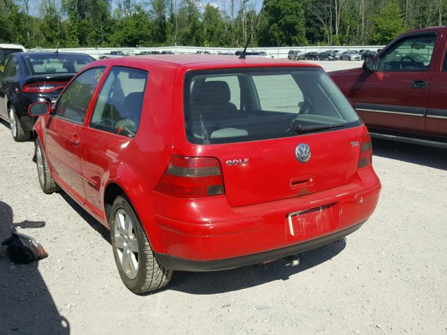 9BWBP61J734016293 - 2003 VOLKSWAGEN GOLF GL TD RED photo 3