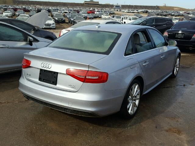 WAUFFAFL9FN003455 - 2015 AUDI A4 SILVER photo 4