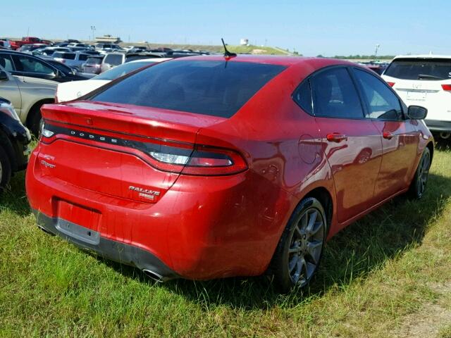 1C3CDFBH1DD641152 - 2013 DODGE DART SXT RED photo 4