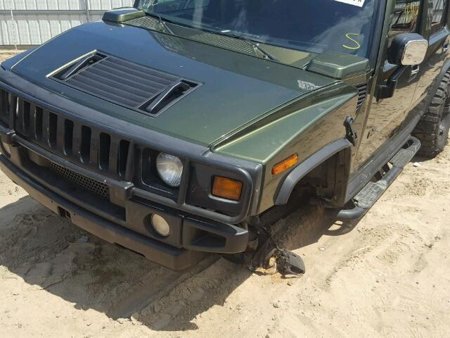 5GRGN23U23H115679 - 2003 HUMMER H2 GREEN photo 9