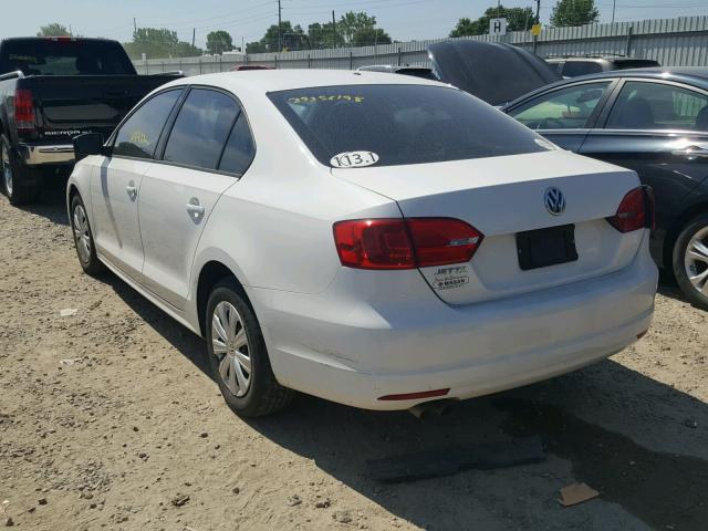 3VW1K7AJ8CM359867 - 2012 VOLKSWAGEN JETTA BASE 白色 照片 3