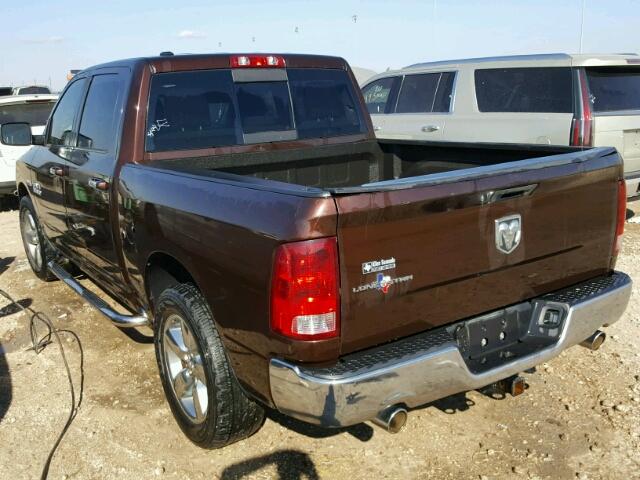 1C6RR6LT7DS633621 - 2013 RAM 1500 SLT BURGUNDY photo 3