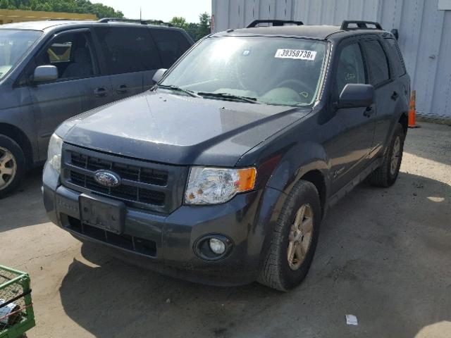 1FMCU49309KC21374 - 2009 FORD ESCAPE HYB CHARCOAL photo 2