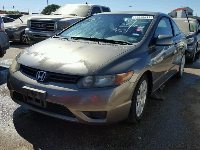 2HGFG12647H538639 - 2007 HONDA CIVIC GRAY photo 2