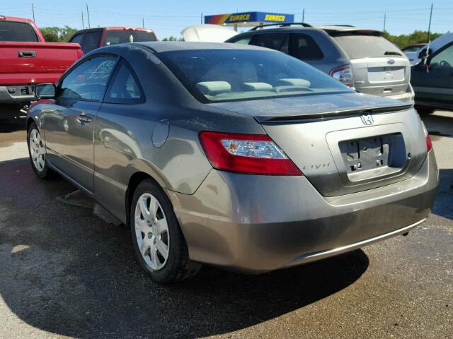 2HGFG12647H538639 - 2007 HONDA CIVIC GRAY photo 3