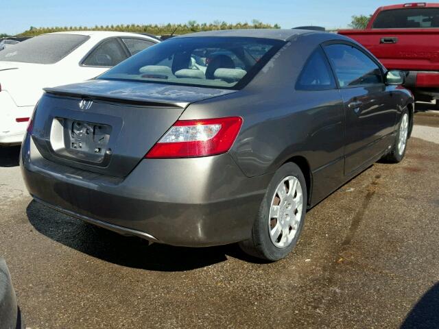 2HGFG12647H538639 - 2007 HONDA CIVIC GRAY photo 4