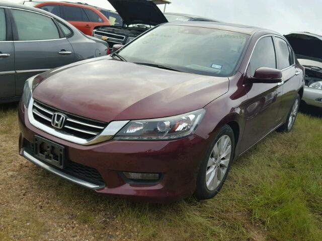 1HGCR3F84FA032584 - 2015 HONDA ACCORD EXL BURGUNDY photo 2