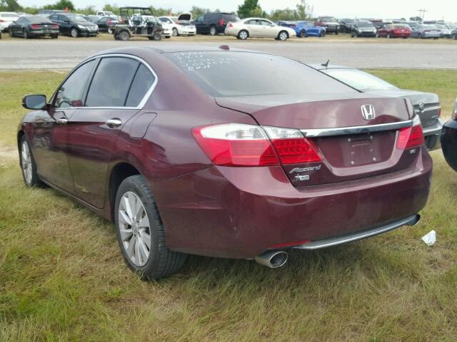 1HGCR3F84FA032584 - 2015 HONDA ACCORD EXL BURGUNDY photo 3