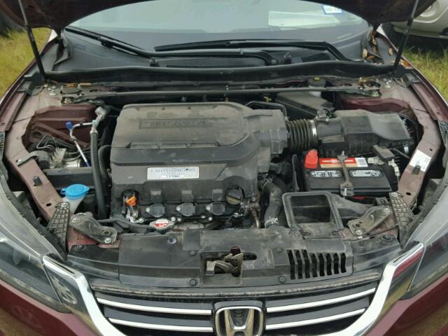 1HGCR3F84FA032584 - 2015 HONDA ACCORD EXL BURGUNDY photo 7