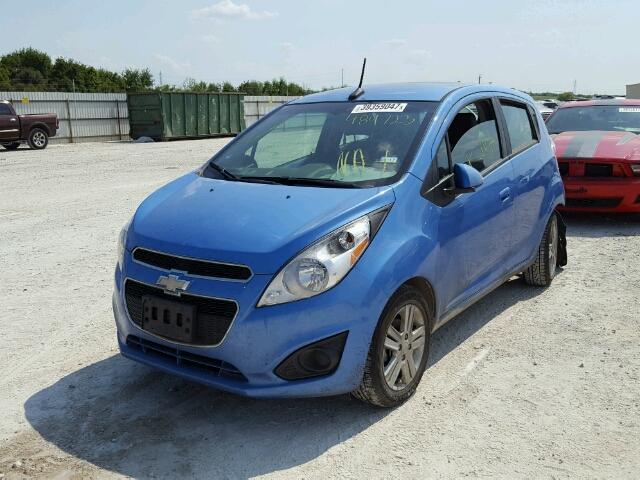 KL8CD6S97EC489723 - 2014 CHEVROLET SPARK 1LT Синий фото 2