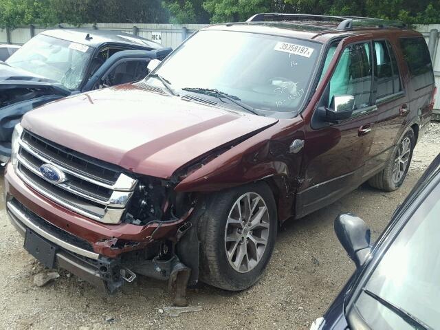 1FMJU1HT7GEF05510 - 2016 FORD EXPEDITION BURGUNDY photo 2