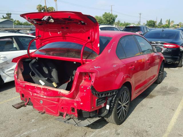 3VW2K7AJ4FM356506 - 2015 VOLKSWAGEN JETTA BASE Կարմիր լուսանկար 4