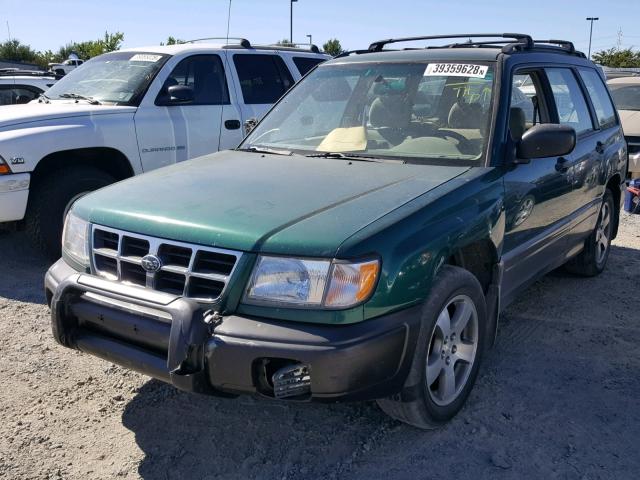 JF1SF6550WH755311 - 1998 SUBARU FORESTER S GREEN photo 2