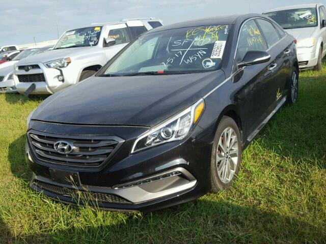 5NPE34AF5GH374270 - 2016 HYUNDAI SONATA SPO BLACK photo 2