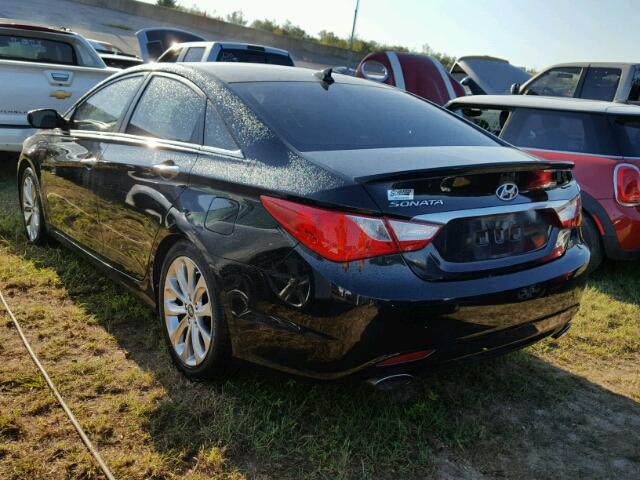 5NPEC4ACXDH722999 - 2013 HYUNDAI SONATA BLACK photo 3