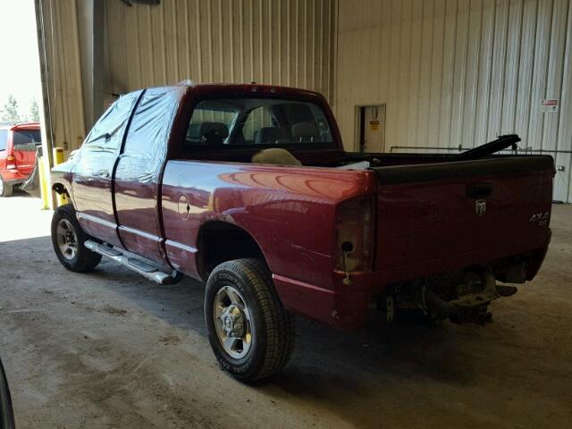3D7KS28D47G818820 - 2007 DODGE RAM 2500 S RED photo 3