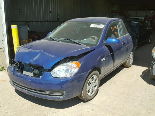 KMHCN35C49U149063 - 2009 HYUNDAI ACCENT SE BLUE photo 2