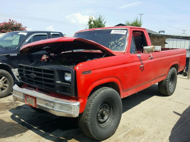 1FTFF25H1ENA66425 - 1984 FORD F250 RED photo 2