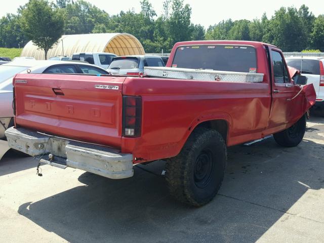 1FTFF25H1ENA66425 - 1984 FORD F250 RED photo 4