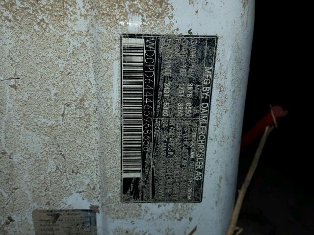 WD0PD444265904958 - 2006 DODGE SPRINTER WHITE photo 10