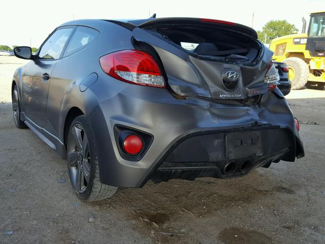 KMHTC6AE0FU221757 - 2015 HYUNDAI VELOSTER T GRAY photo 3