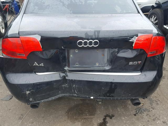 WAUAF78E06A131831 - 2006 AUDI A4 2 BLACK photo 9