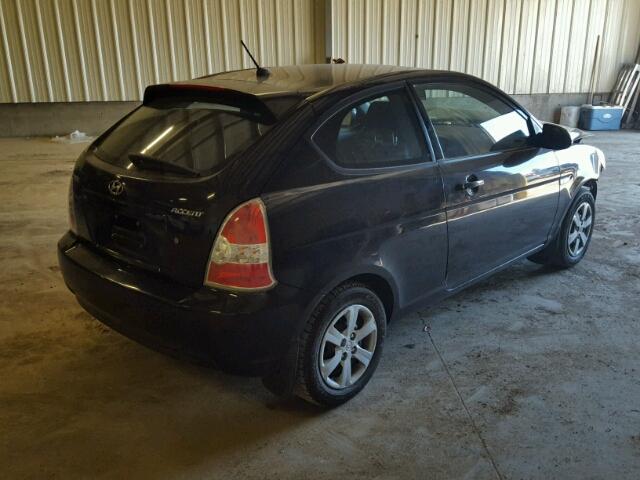 KMHCN35C78U088399 - 2008 HYUNDAI ACCENT BAS BLACK photo 4