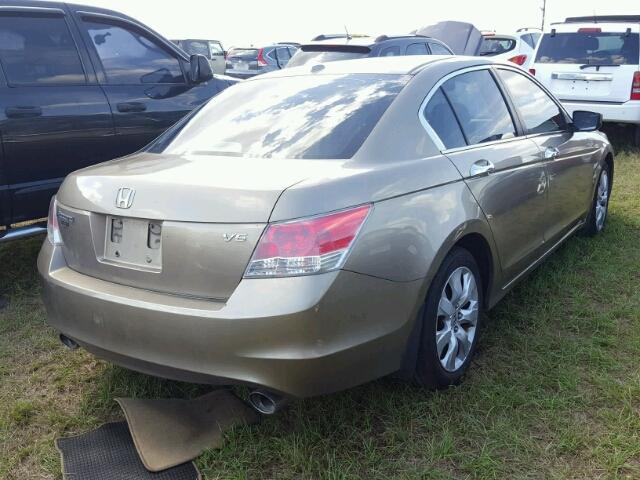 1HGCP36848A042993 - 2008 HONDA ACCORD EXL GOLD photo 4