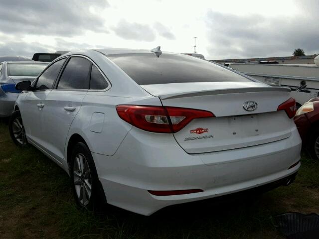 5NPE24AF8FH180348 - 2015 HYUNDAI SONATA SE WHITE photo 3