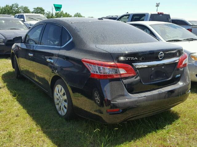 3N1AB7AP8EY201101 - 2014 NISSAN SENTRA S BLACK photo 3