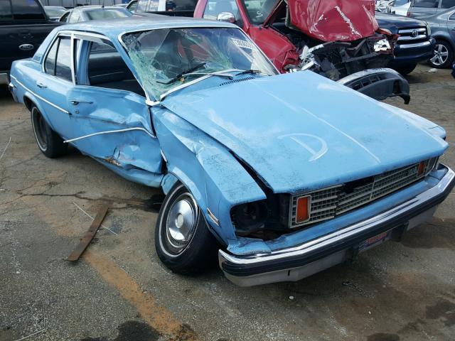 1X69D5W180580 - 1975 CHEVROLET NOVA BLUE photo 1